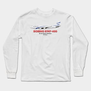 Boeing B747-400 - El Al Israel Airlines Long Sleeve T-Shirt